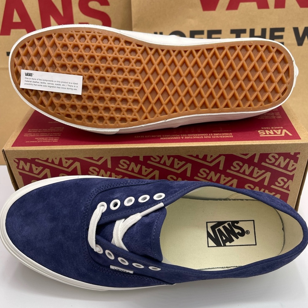 Vans Men’s Authentic
Pig Suede Deep Twilight Sneakers 
Vans Navy Suede Low-Tops - Picture 5 of 16